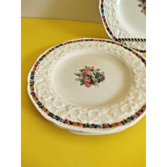 Antique Crown Ducal Butter plates 6 1/8" Gainsborough pattern 1920's (set of 5) - Picture 6 of 12